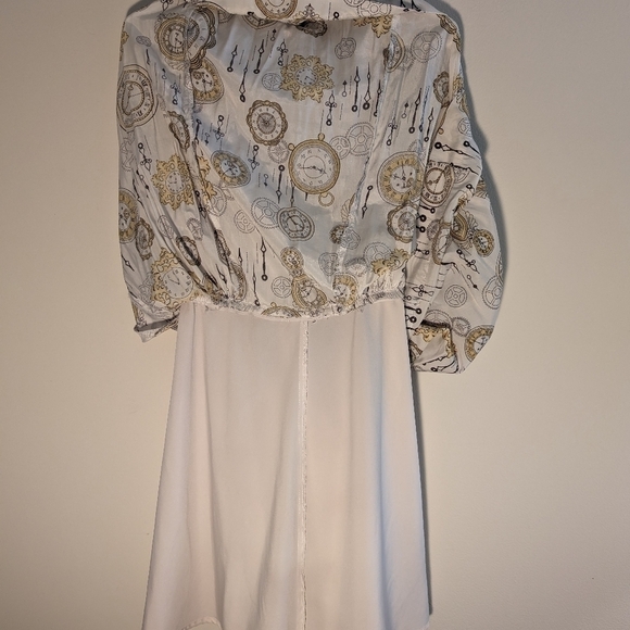 Bea & Dot by Modcloth Time Is Of The Elegance Clock Watch Print Dress XS - Picture 4 of 8
